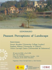 Cartel del seminario Seminario "Peasant Perceptions of Landscape"
