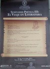 Cartel del seminario Seminario Poética III. "El viaje en literatura"