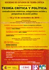 Cartel del seminario Seminario Internacional: "Teoría Crítica y Política: contradicciones sistématicas, antagonismos sociales y perspectivas de acción política"
