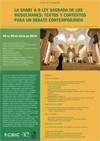Cartel del curso Curso de postgrado "La Shari'a o Ley Sagrada de los Musulmanes: textos y contextos para un debate contemporáneo"