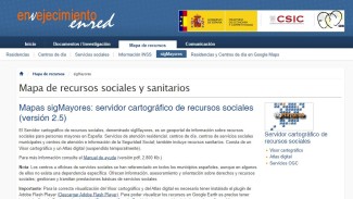 sigMAYORES. Servidor cartográfico de recursos sociales sigMAYORES. Servidor cartográfico de recursos sociales