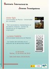 Cartel del seminario Seminario Internacional de Jóvenes Investigadores (SIJI)