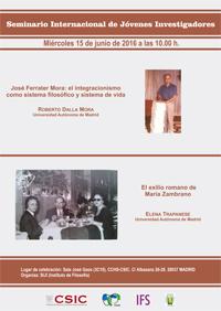 Cartel del seminario Seminario Internacional de Jóvenes Investigadores (SIJI)