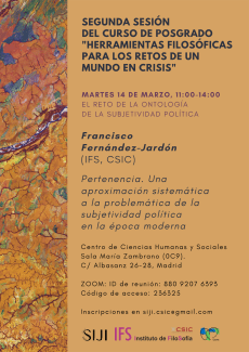 2ª sesión del curso de posgrado SIJI: "Herramientas filosóficas para los retos de un mundo en crisis" 2ª sesión del curso de posgrado SIJI: "Herramientas filosóficas para los retos de un mundo en crisis"