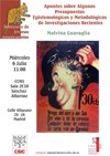 Cartel del seminario Seminario de Jóvenes Americanistas: "Apuntes sobre algunos presupuestos epistemológicos y metodológicos de investigaciones recientes"