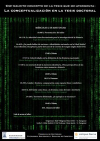 Cartel del taller Taller virtual “La conceptualización en la tesis doctoral”