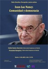 Taller Filosófico 'Percepción y juicio estético': "Jean-Luc Nancy: Comunidad y d Taller Filosófico 'Percepción y Juicio Estético': "Jean-Luc Nancy: Comunidad y democracia"
