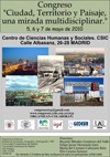 Cartel del congreso Congreso "Ciudad, territorio y paisaje: una mirada multidisciplinar"