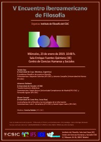 Cartel del seminario V Encuentro iberoamericano de Filosofía