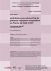 Cartel del seminario Invited presentations series 'Current Changes in the Mediterranean Realm': "Abécédaire non exhaustif de la présence migratoire maghrébine en France de 1960 à 1999"