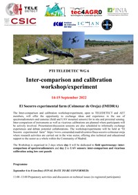 Cartel del evento PTI TELEDETEC WG 6. Inter-comparison and calibration workshop/experiment