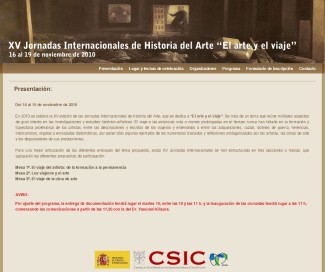 XV Jornadas Internacionales de Historia del Arte. El arte y el viaje XV Jornadas Internacionales de Historia del Arte. El arte y el viaje