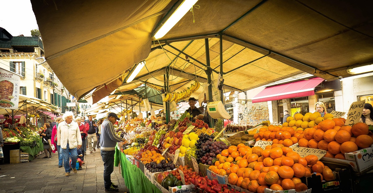 Imagen de Mercado de hortalizas, Mercado de fruta y Venecia. Pixabay